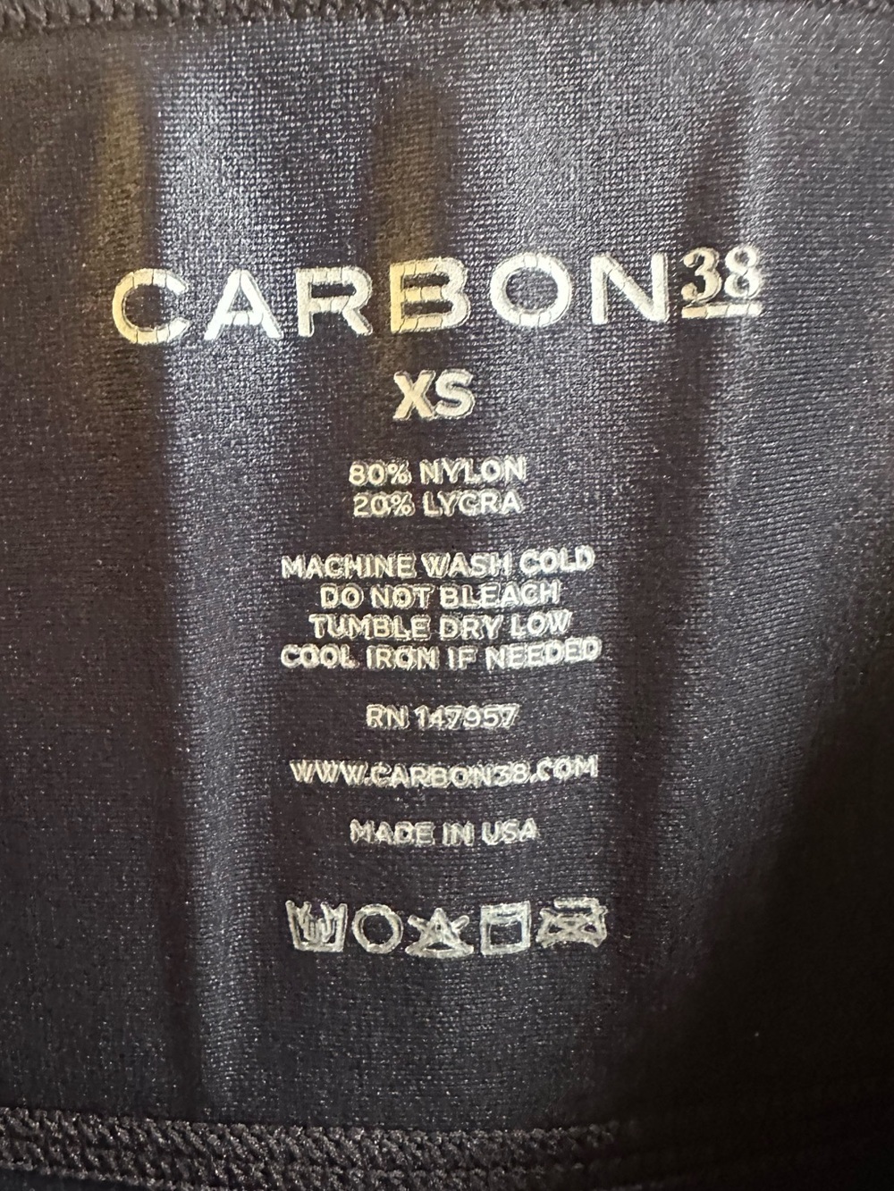 Carbon38 “Takara Shine” High Rise Full Length Leggings Black XS Like New! - Picture 8 of 8